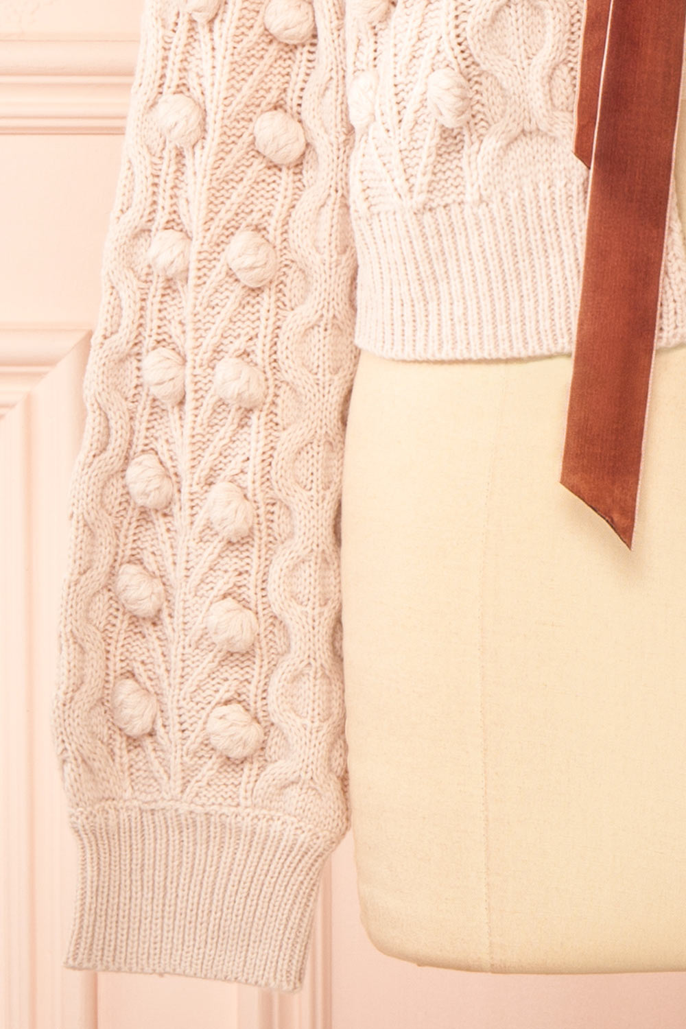 Junifer Blush Knit Cardigan w/ Bows | Boutique 1861 bottom