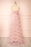 Jurin Blush Bustier Maxi Dress w/ Ruffled Tulle | Boutique 1861 back view