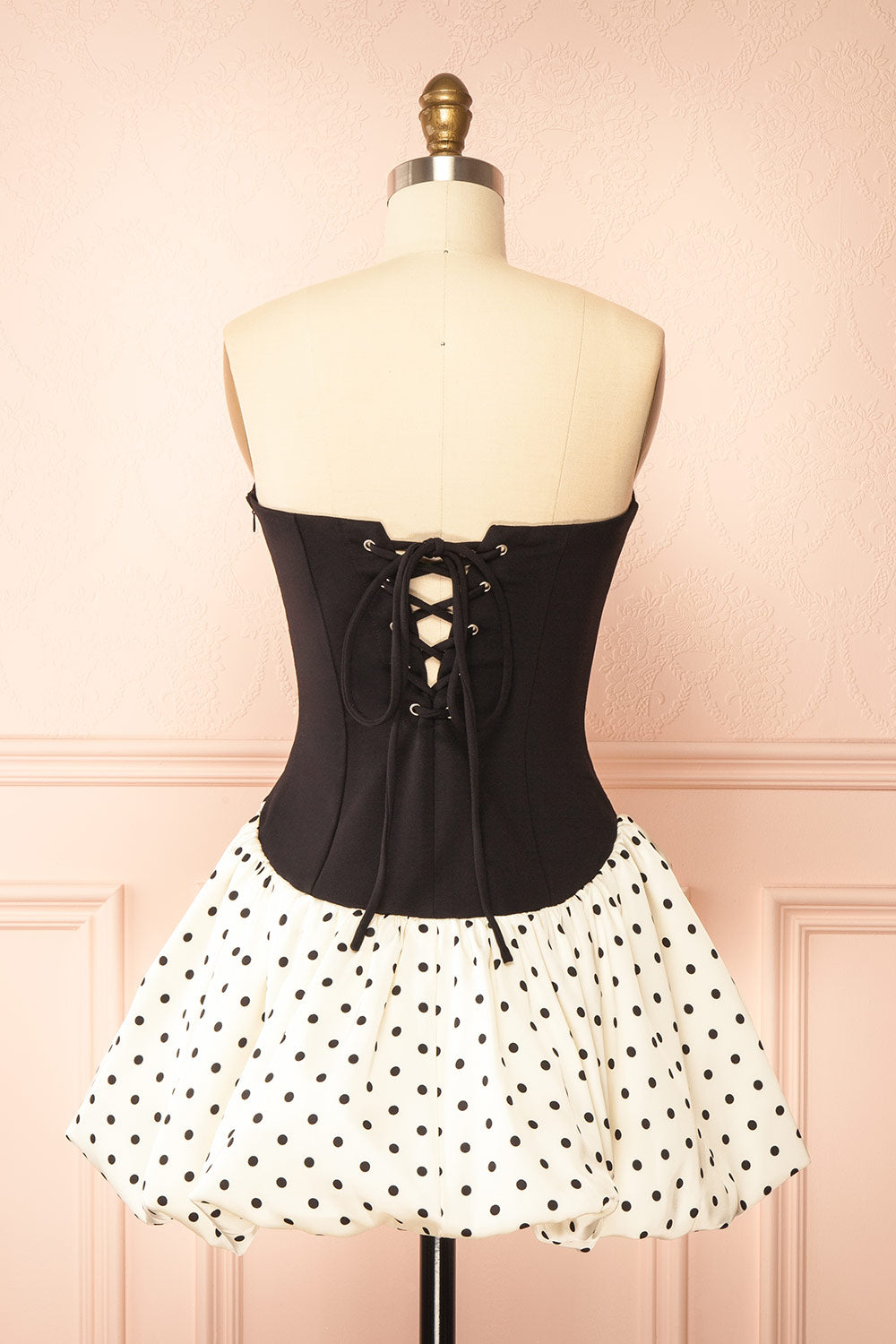 Kadia Short Dress with Balloon Skirt | Boutique 1861 back view