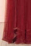 Kaia Burgundy Sequin Gown | Boutique 1861 bottom