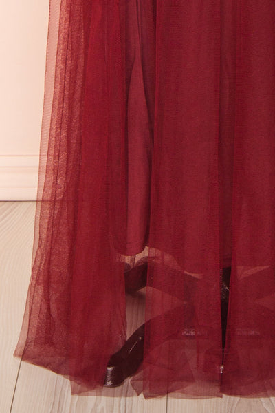 Kaia Burgundy Sequin Gown | Boutique 1861 bottom