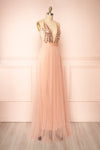 Kaia Pink Dusty Pink Sequin Gown | Boutique 1861 side view