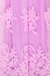 Kailania Lavender Plunging Neckline Maxi Gown | Boutique 1861 fabric