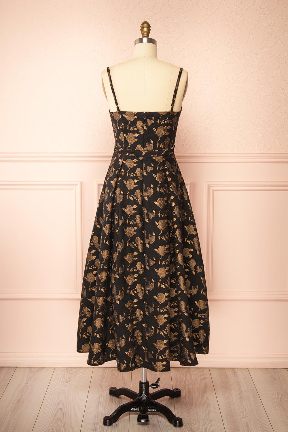 Kailany Floral Dress with Belt and Pockets | Boutique 1861 back view