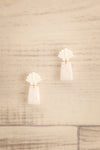 Kangta White Marble & Shells Earrings | La petite garçonne