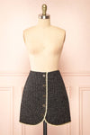 Kannon Short A-Line Black Tweed Skirt | Boutique 1861 front view