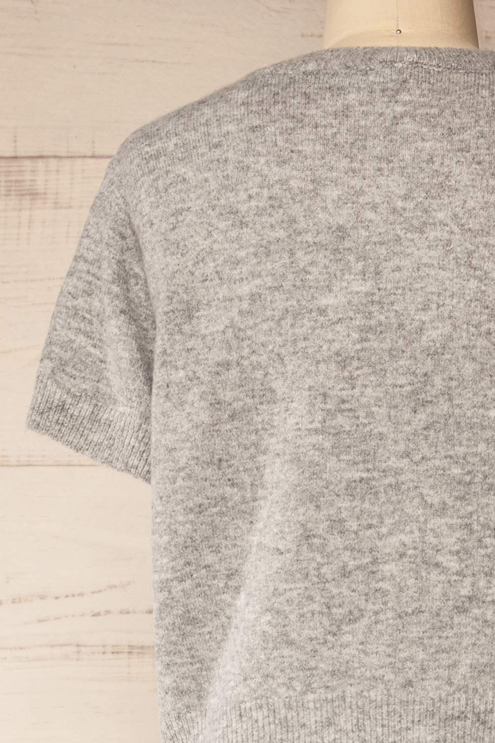 Kano Grey Knitted Set with Scarf | La petite garçonne  back