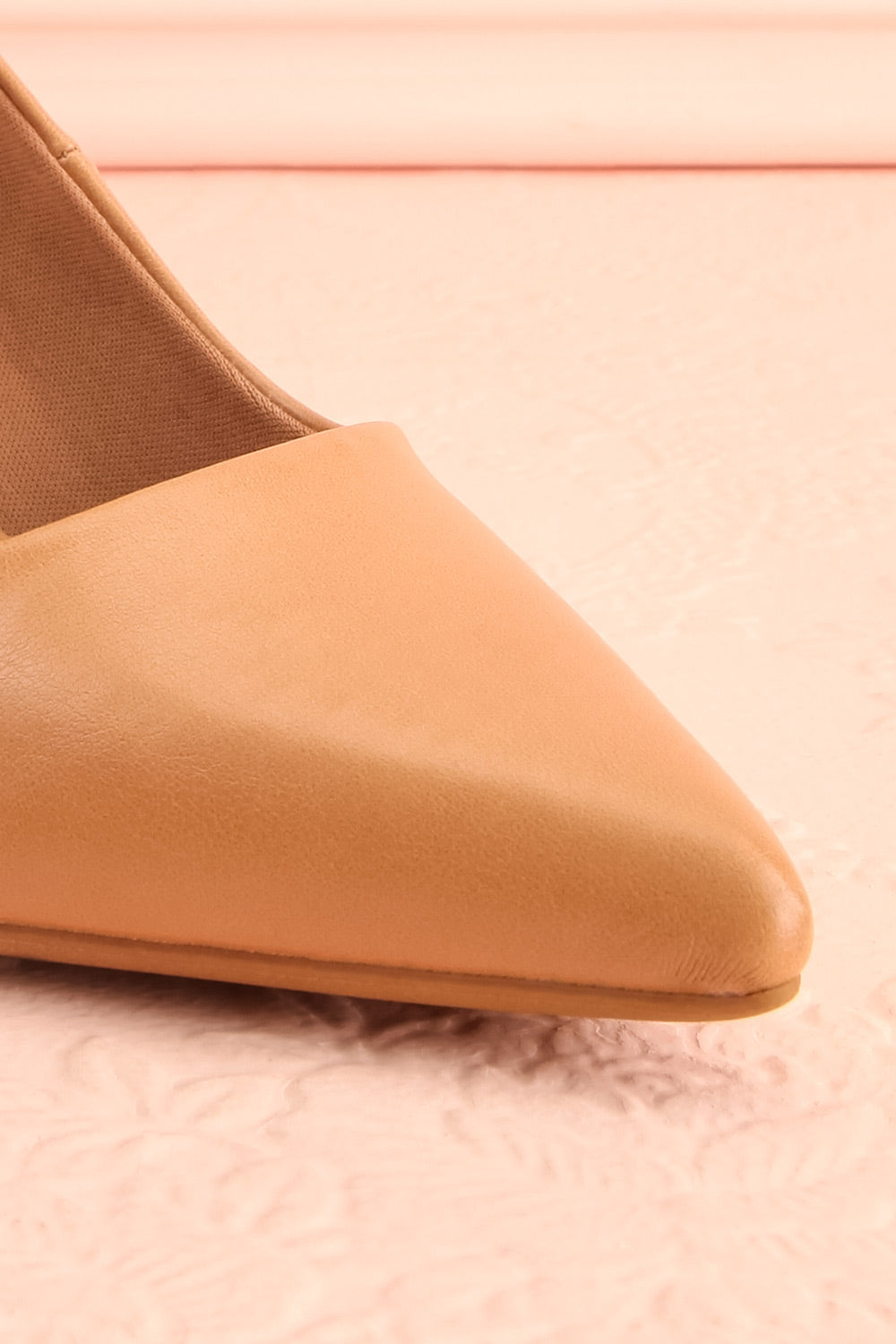 Karah Beige Pointed-Toe Pumps | Boutique 1861 front close-up