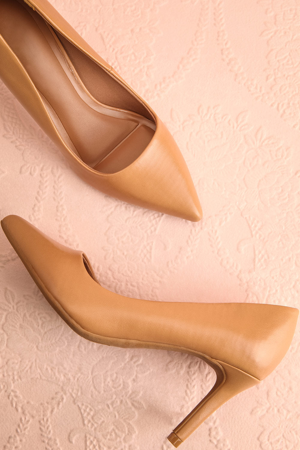 Karah Beige Pointed-Toe Pumps | Boutique 1861 flat view