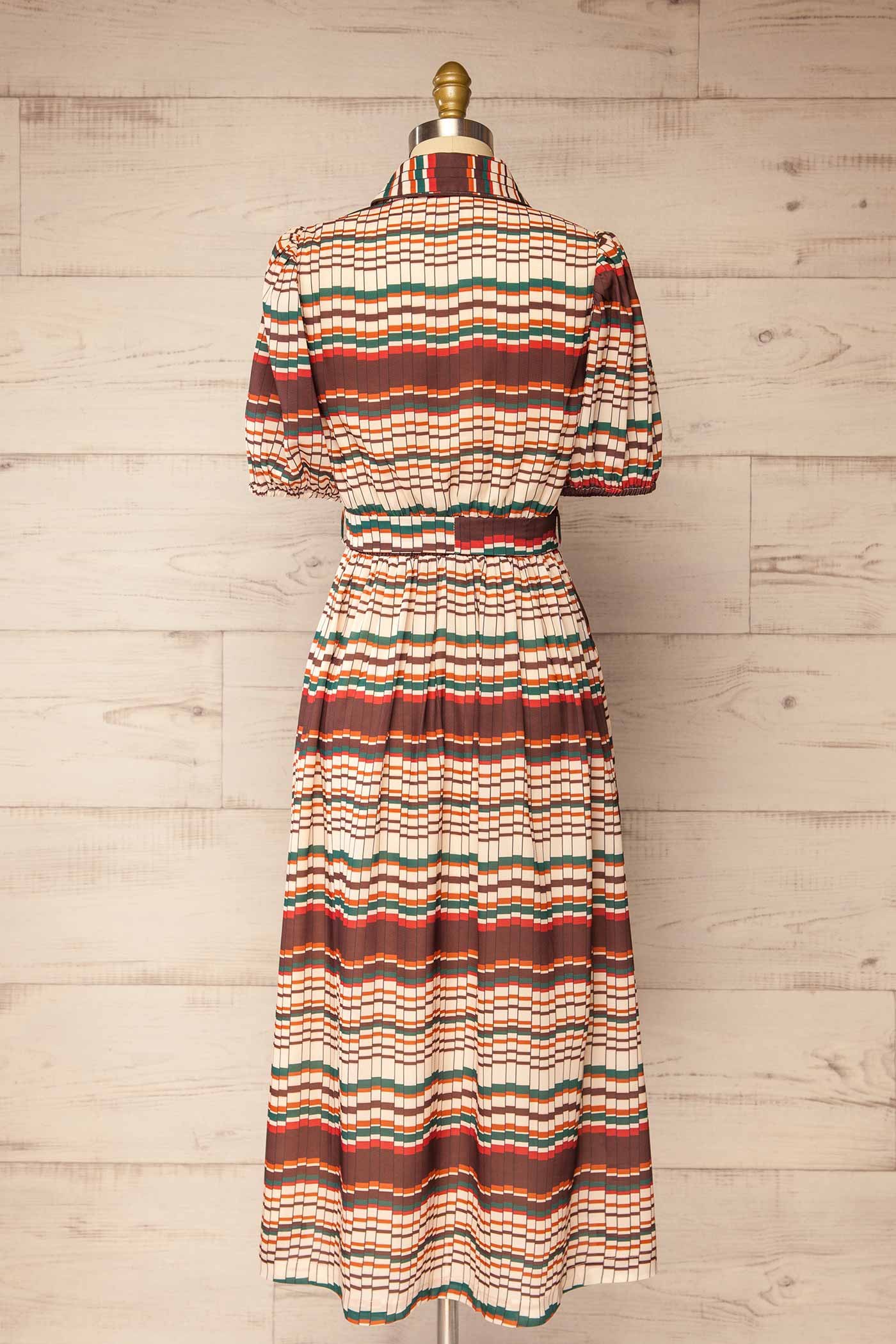 back view of Karson Midi Dress with Geometric Print at La petite garçonne