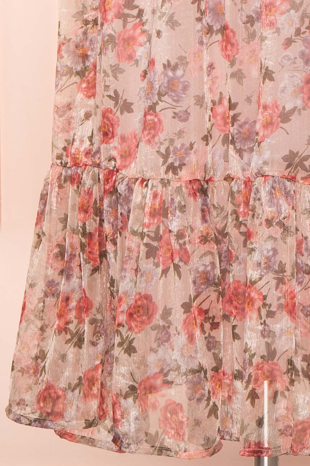 Katara Bustier Floral Midi Dress w/ Removable Straps | Boutique 1861 bottom 
