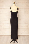 Katherine Black Knit Maxi Dress w/ Thin Straps | La petite garçonne back view