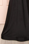 Kaya Black Draped Mermaid Gown | Boudoir 1861 bottom close-up