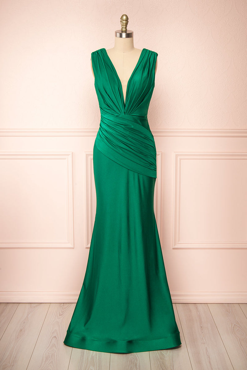 Kaya Green Draped Mermaid Gown | Boudoir 1861 Kaya Green Draped Mermaid Gown | Boudoir 1861