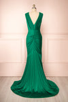 Kaya Green Draped Mermaid Gown | Boudoir 1861 back view