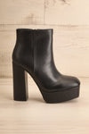 Kaylean Black Platform Heeled Ankle Boots | La petite garçonne side view