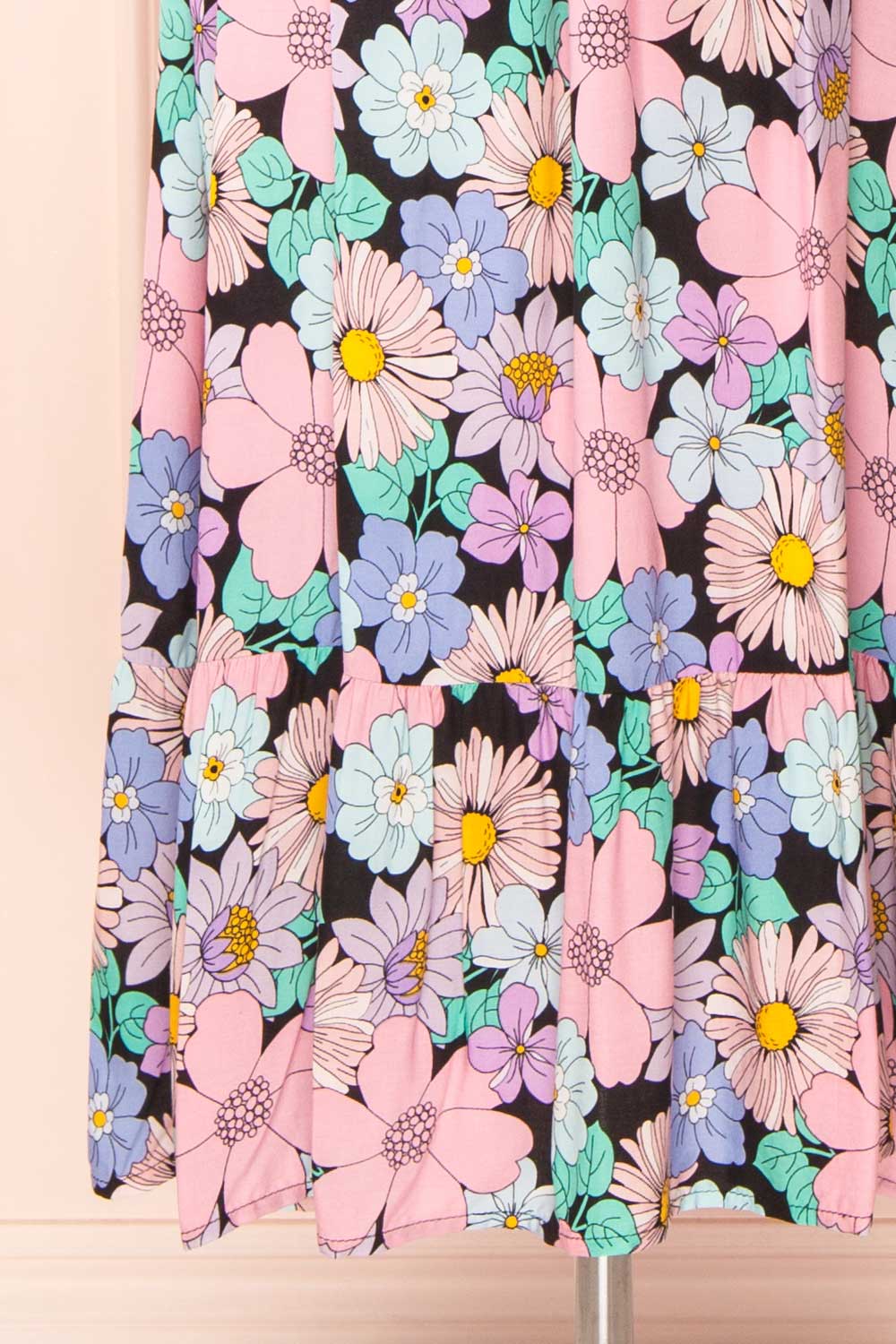 Kelani Floral Midi Dress w/ Empire Waist | Boutique 1861 bottom