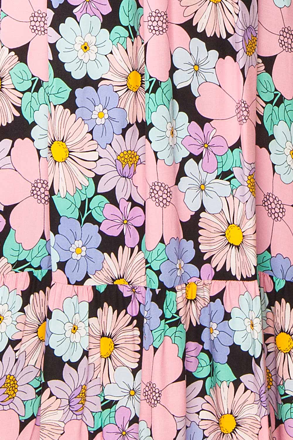 Kelani Floral Midi Dress w/ Empire Waist | Boutique 1861 fabric