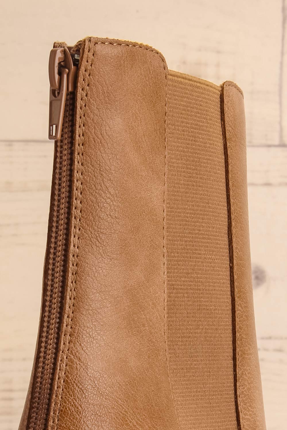 Kelso Caramel Platform Heeled Boots | La petite garçonne details