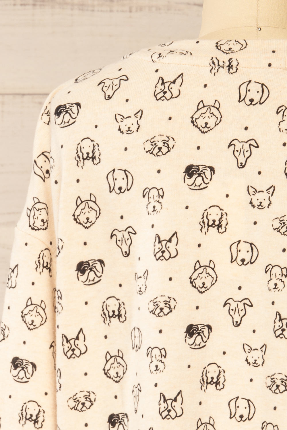 Kemmy Beige Pyjama Top w/ Dog Print | La petite garçonne back