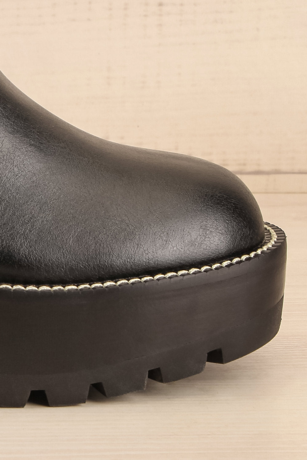 Black platform sole boots best sale