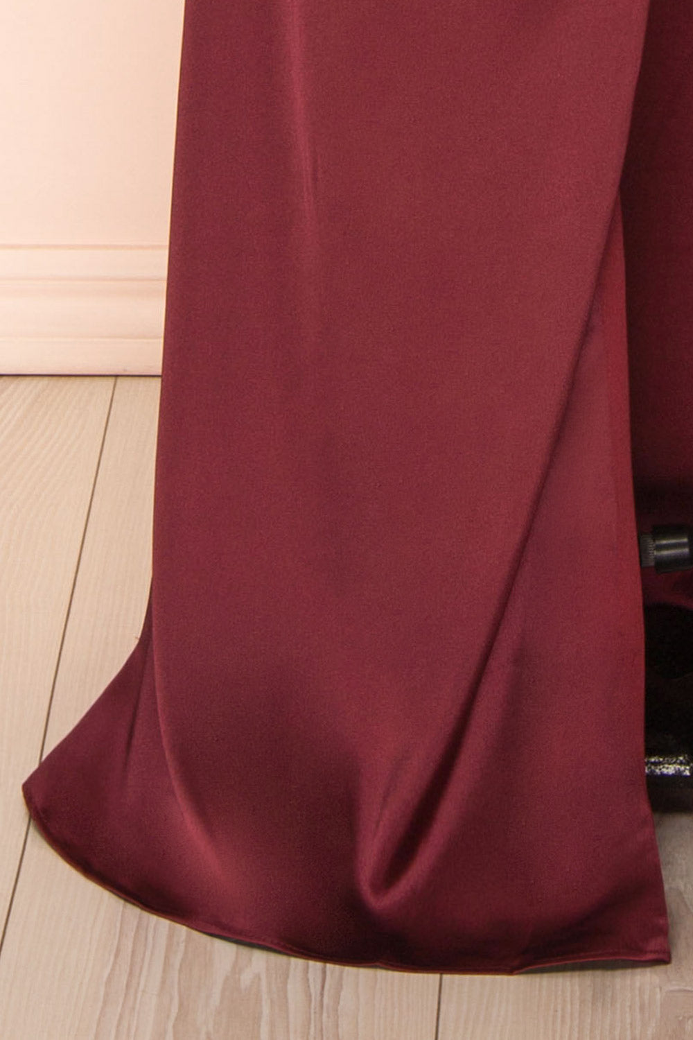 Kesha Burgundy Corset Cowl Neck Maxi Dress | Boutique 1861 bottom 