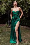 Kesha Green | Corset Cowl Neck Maxi Dress- Boutique 1861 on model
