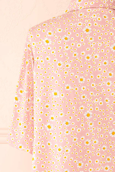 Keza Pink Blouse w/ Floral Pattern | Boutique 1861 back