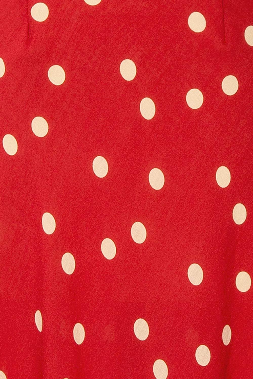 Khatiba Long Red Dress with Polka Dots and Slit | Boutique 1861 fabric