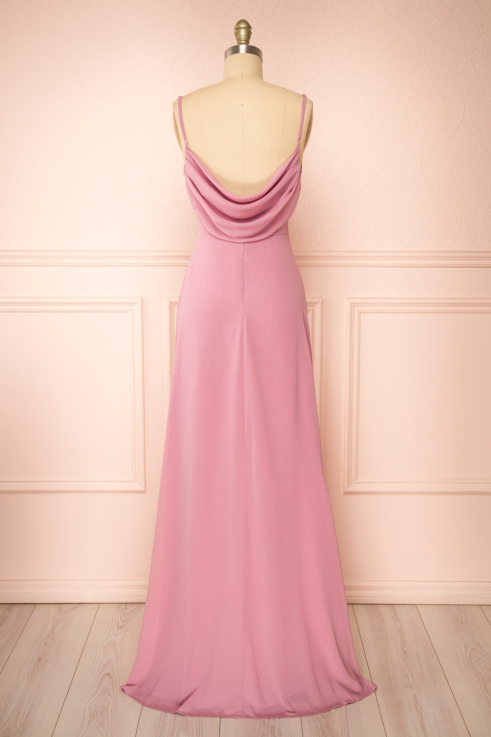Kieran Mauve A-Line Maxi Dress w/ Lace | Boutique 1861