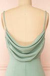 Kieran Sage A-Line Maxi Dress w/ Lace | Boutique 1861  back