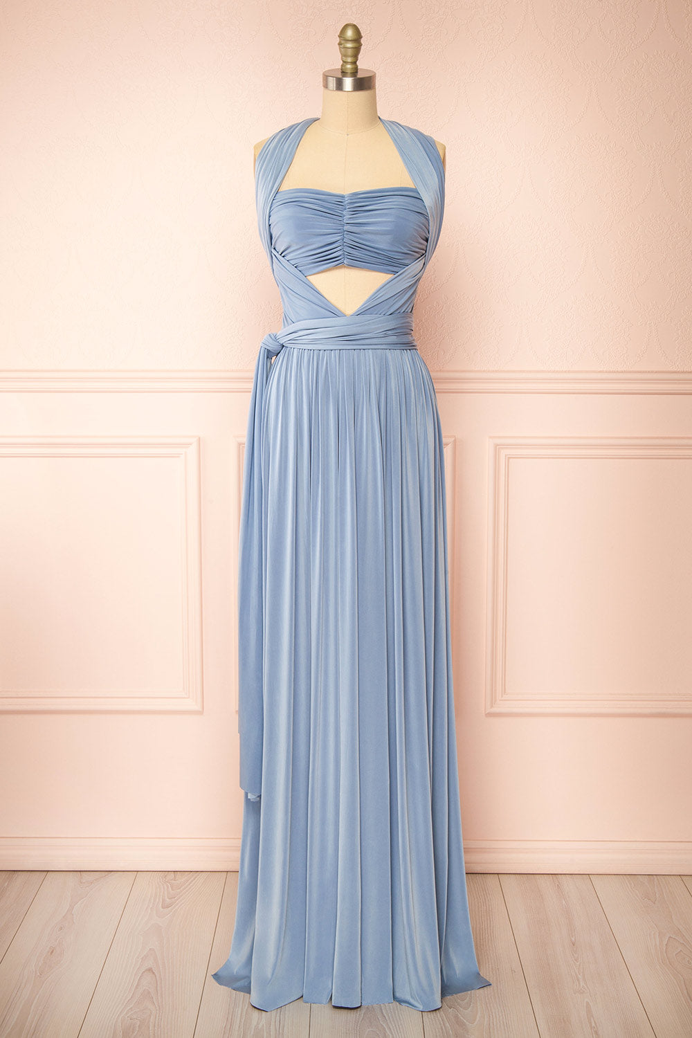 Kilda Blue Convertible Maxi Dress | Boudoir 1861 front view