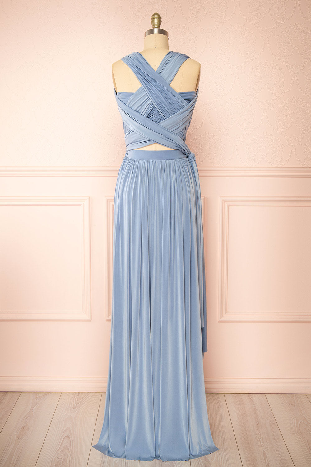 Kilda Blue Convertible Maxi Dress | Boudoir 1861 back view