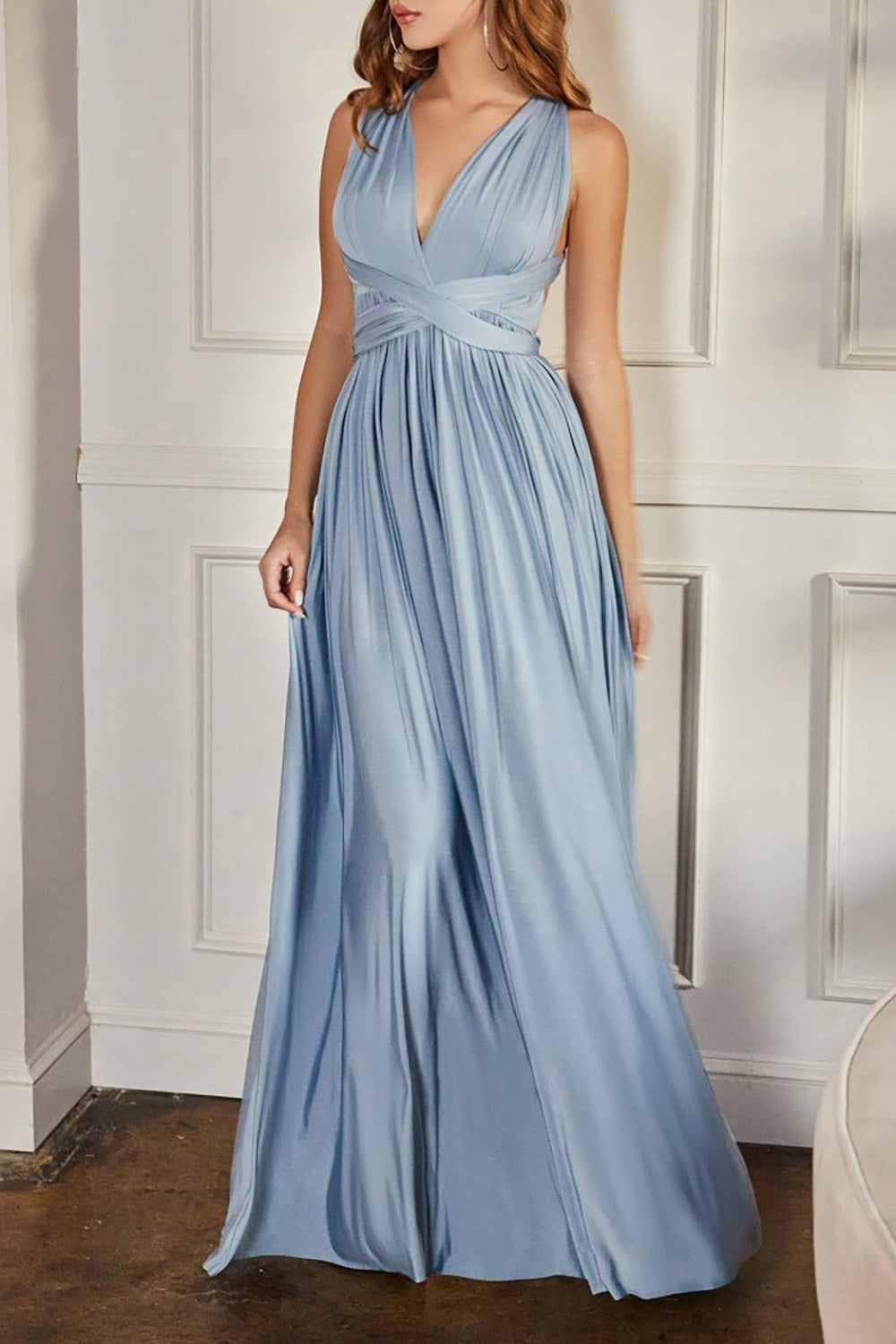 Kilda Blue Convertible Maxi Dress | Boudoir 1861 on model