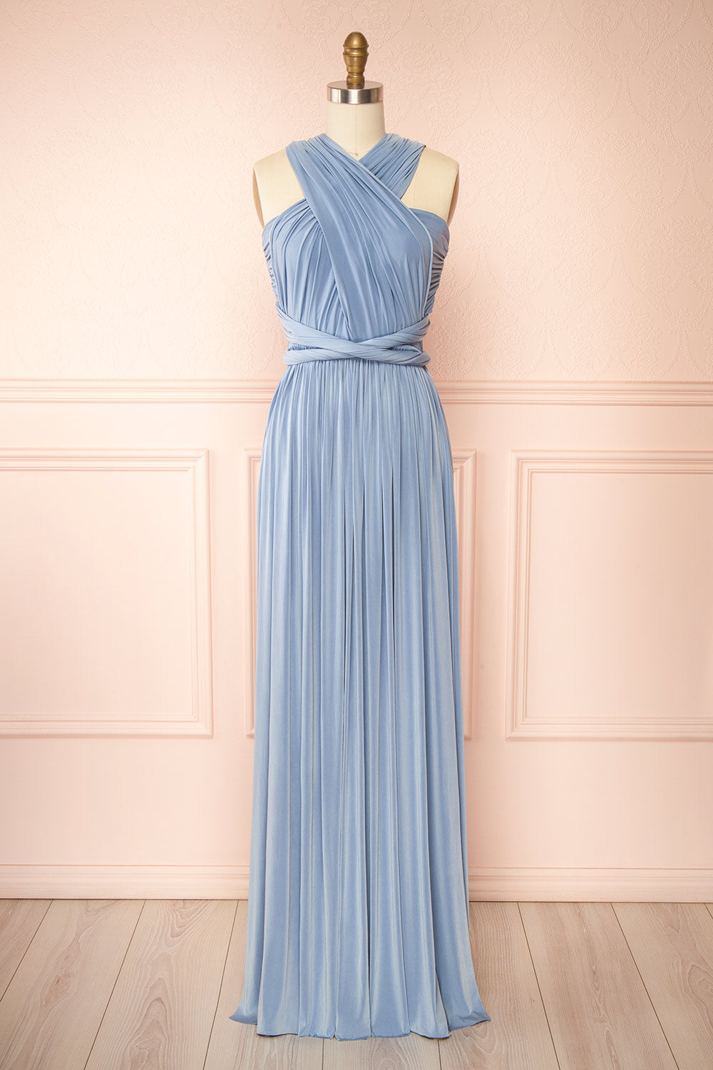 Kilda Blue Convertible Maxi Dress | Boudoir 1861 front view