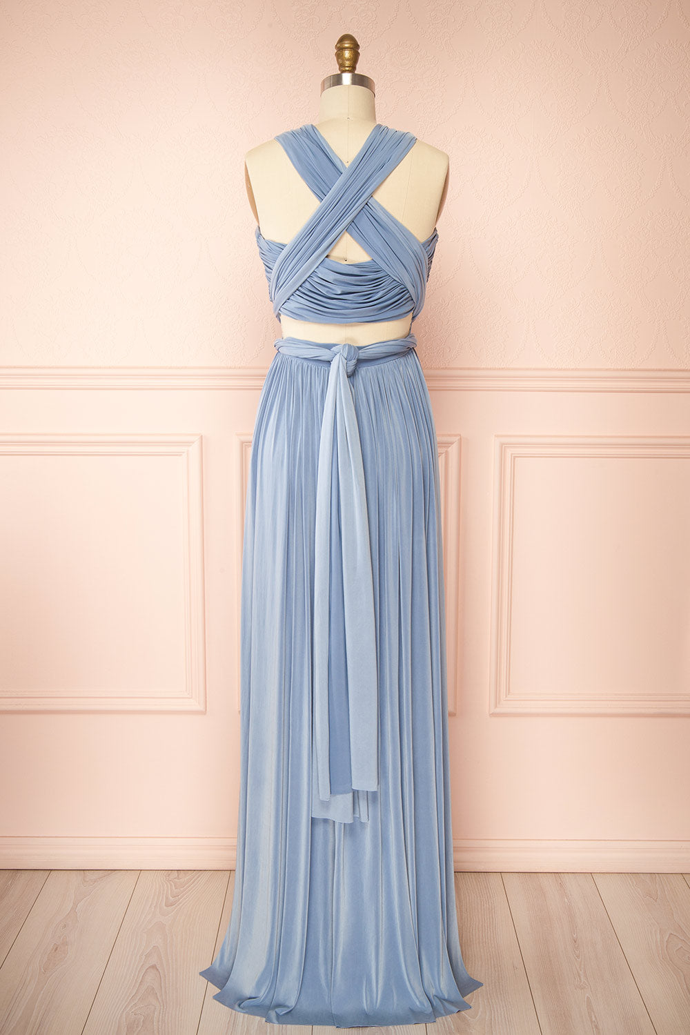 Kilda Blue Convertible Maxi Dress | Boudoir 1861 back view