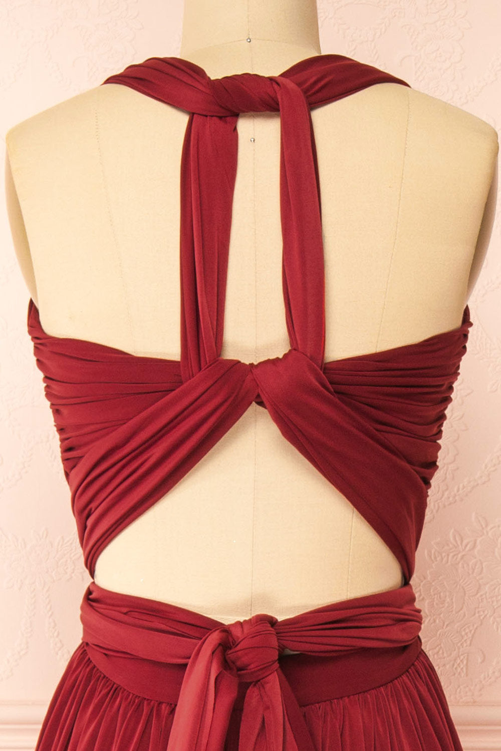 Kilda Burgundy Convertible Maxi Dress | Boudoir 1861  back