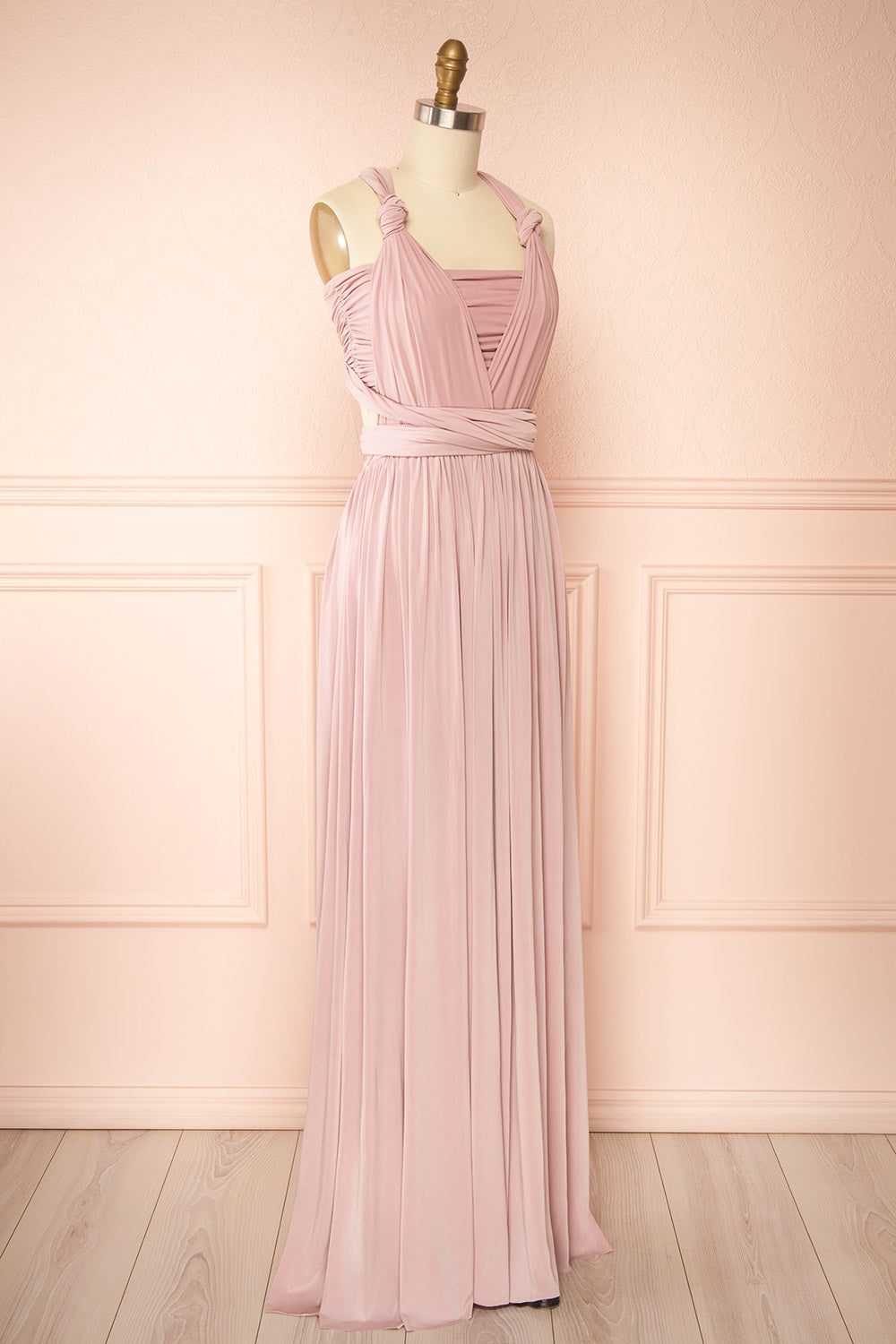 Kilda Mauve Convertible Maxi Dress | Boudoir 1861  side view