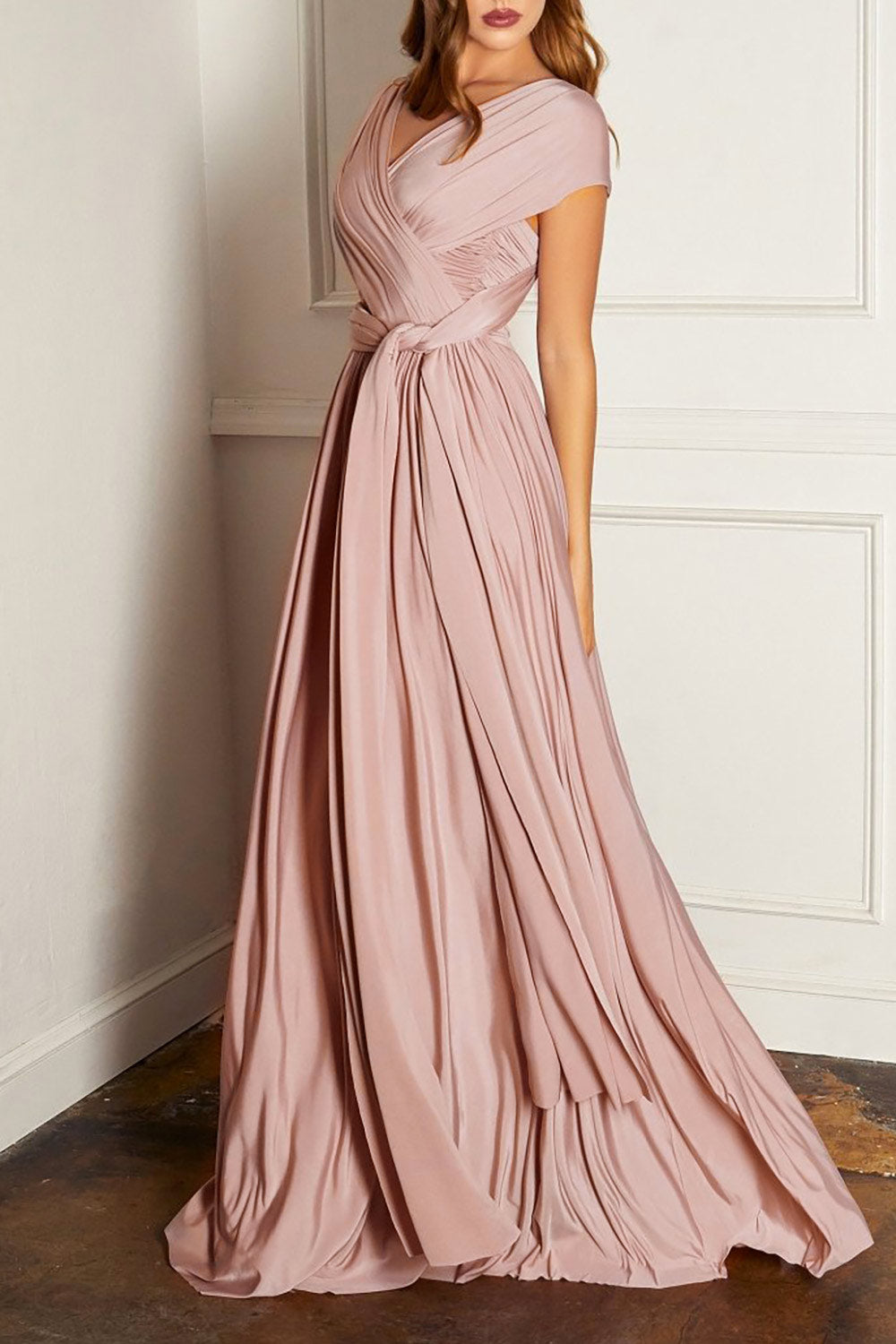 Kilda Mauve Convertible Maxi Dress | Boudoir 1861  model