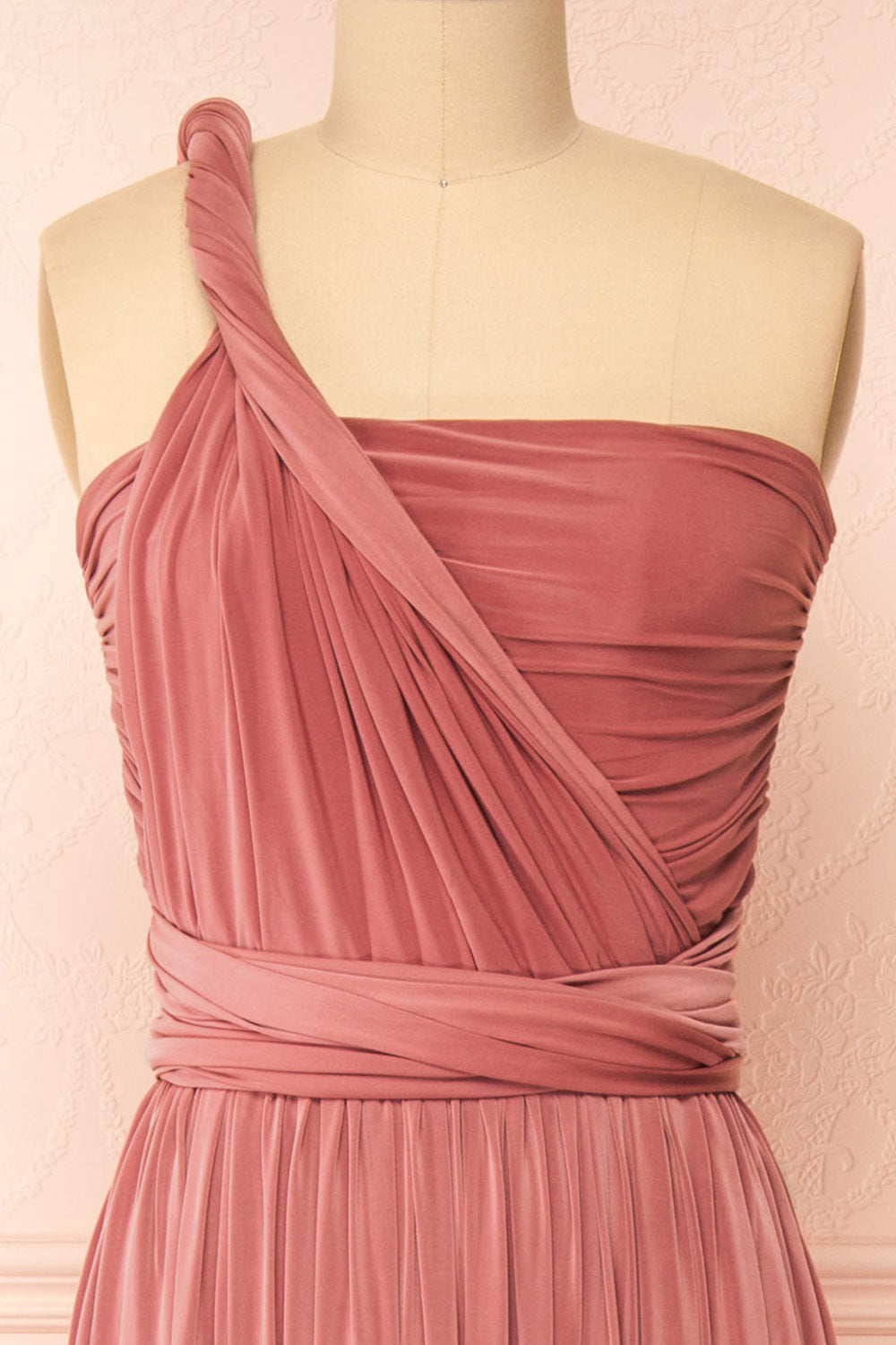 Kilda Pink Convertible Maxi Dress | Boudoir 1861 front