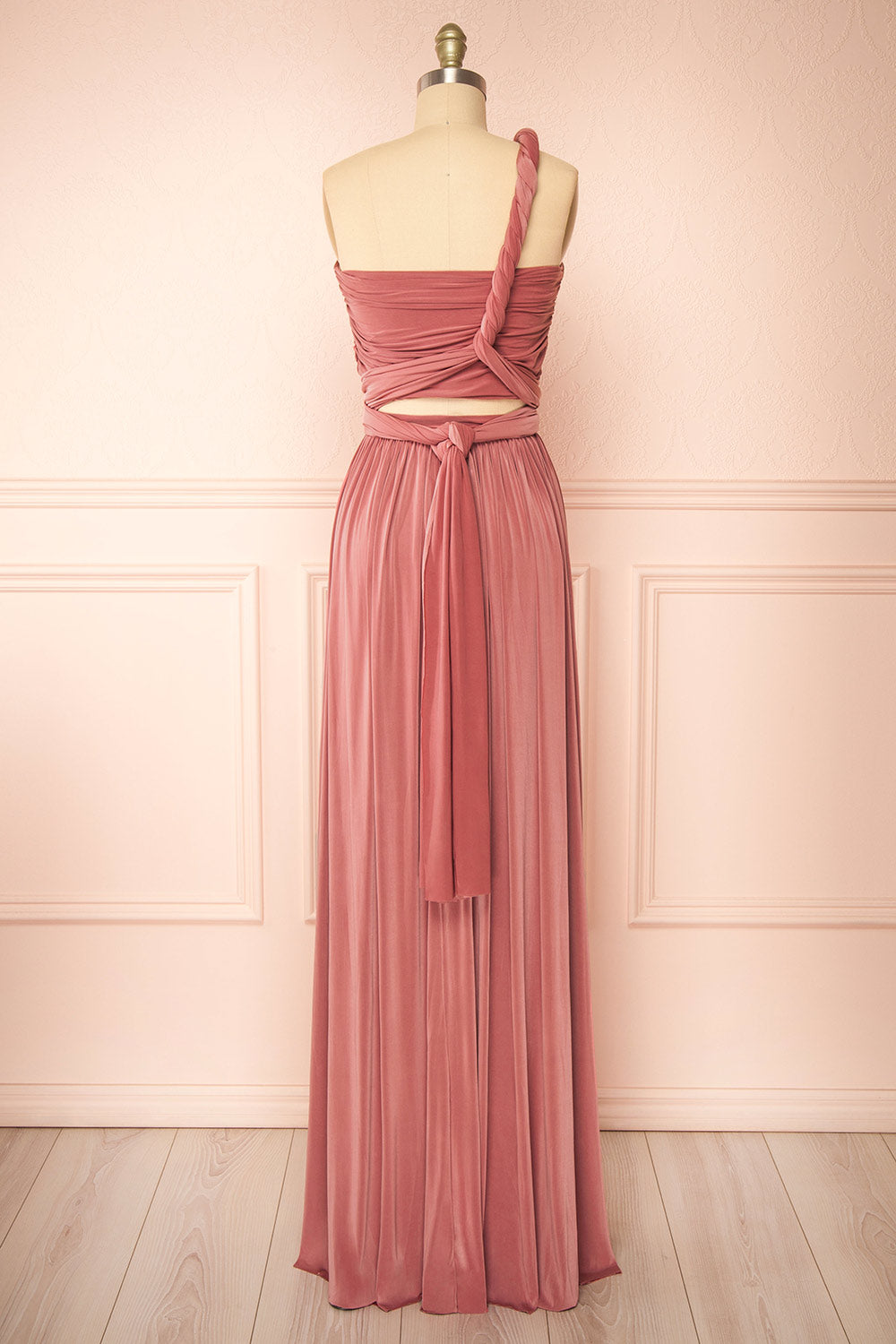 Kilda Pink Convertible Maxi Dress | Boudoir 1861  back view