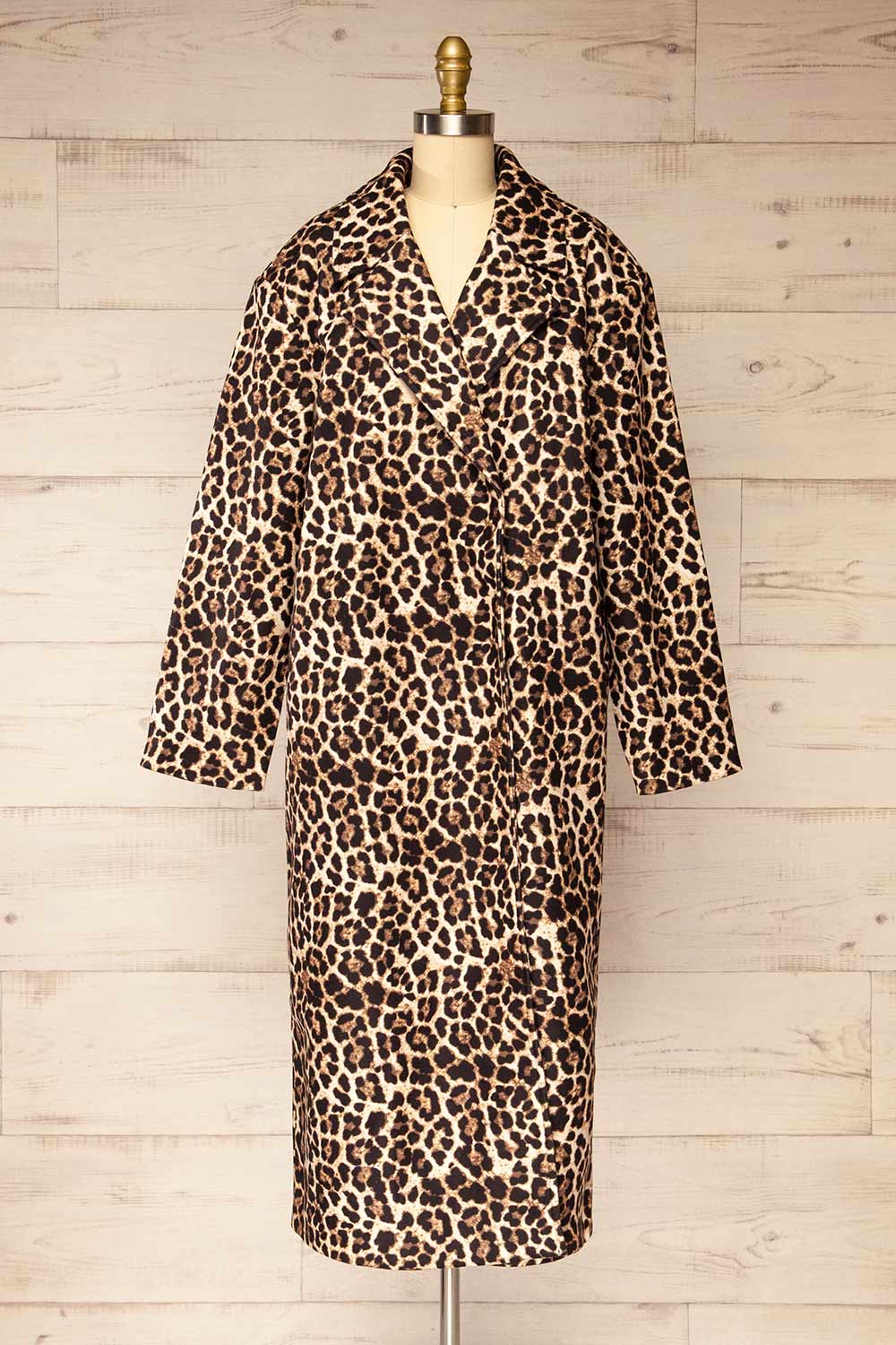 Kilkis Leopard Print Trench Coat | La petite garçonne front view