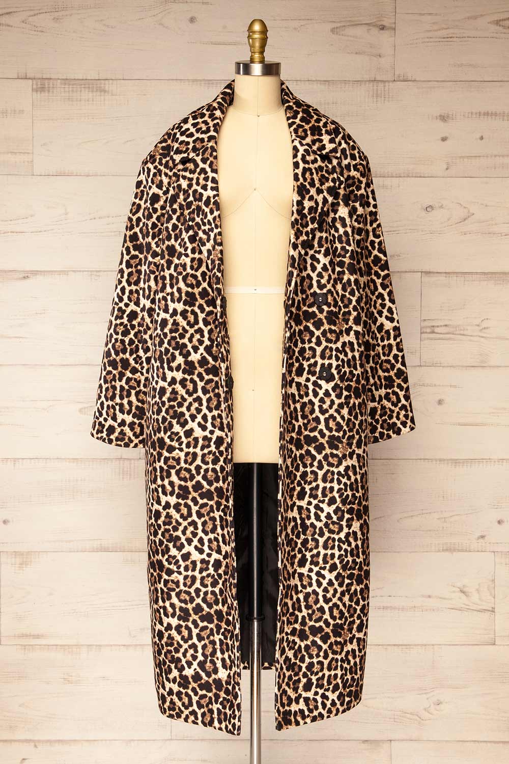 Kilkis Leopard Print Trench Coat | La petite garçonne open view