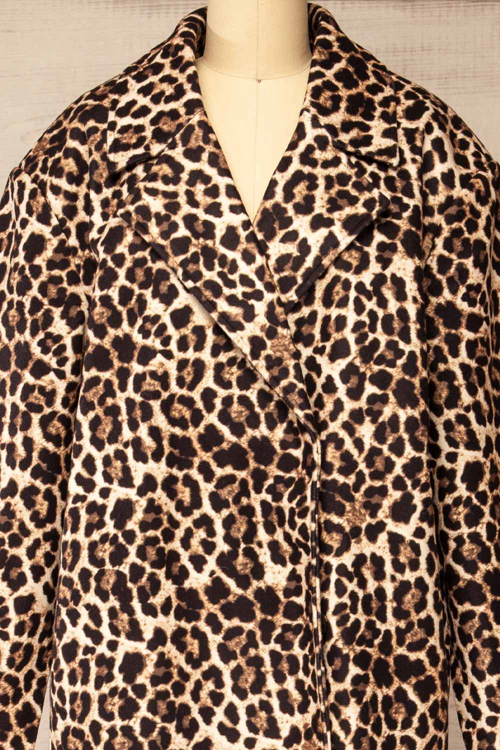 Kilkis Leopard Print Trench Coat | La petite garçonne front