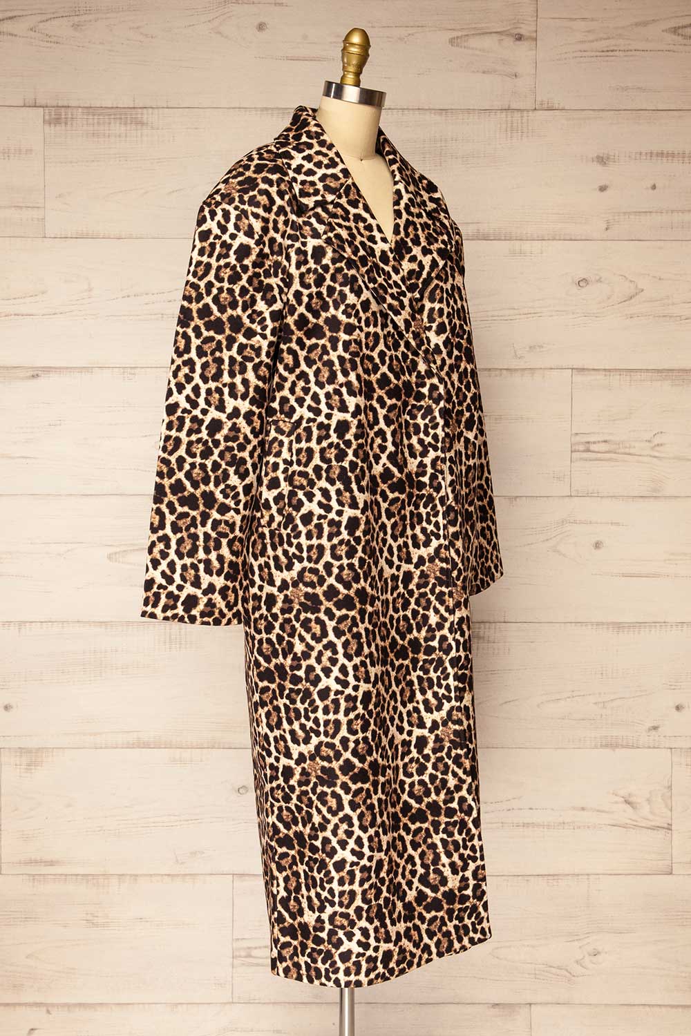 Kilkis Leopard Print Trench Coat | La petite garçonne side view