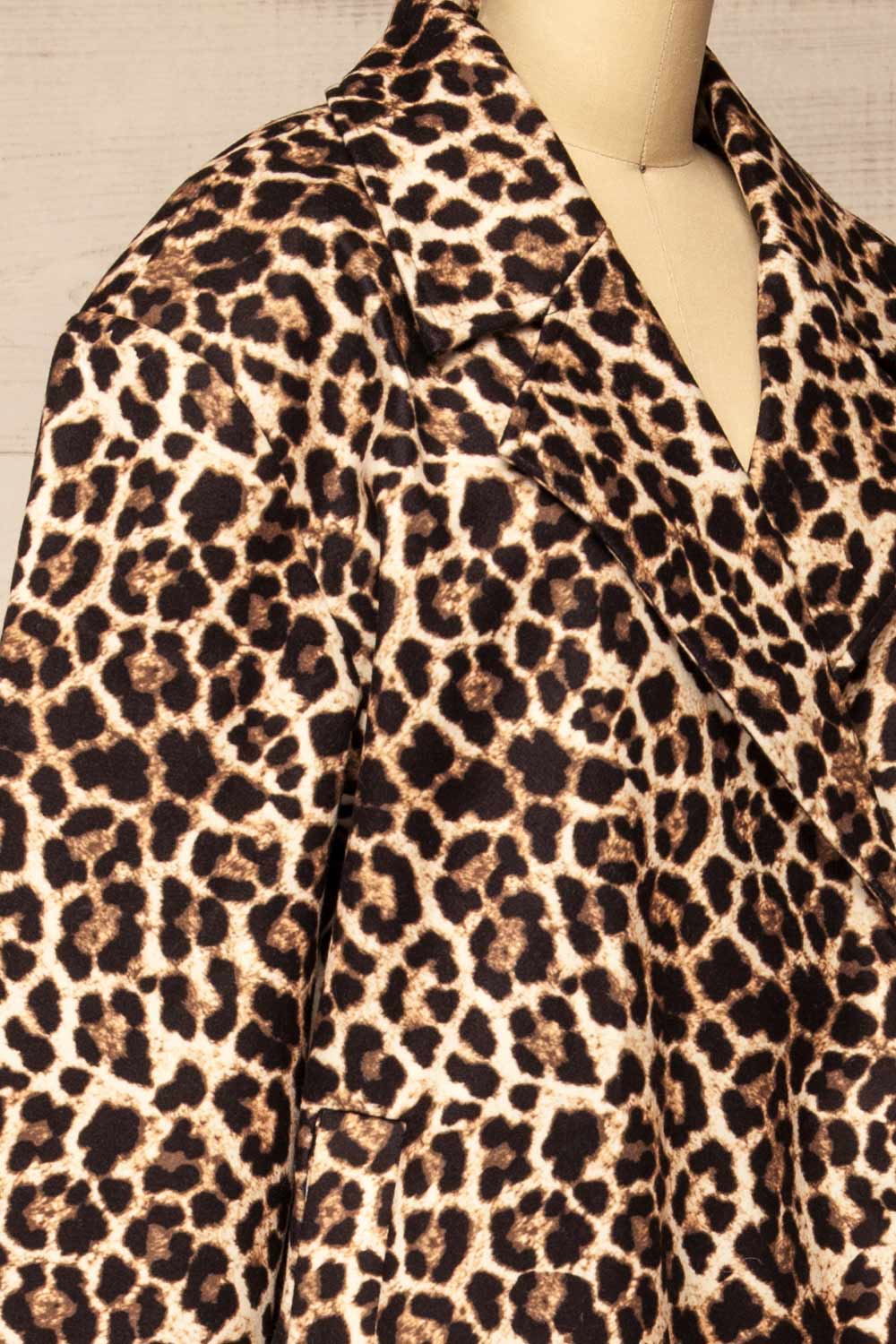 Kilkis Leopard Print Trench Coat | La petite garçonne side