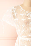 Kimyokis White See-Through Kimono w/ Short Sleeves | Boutique 1861  side