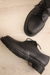 Kingswood Leather Black Dr. Martens Shoes | La Petite Garçonne flat view