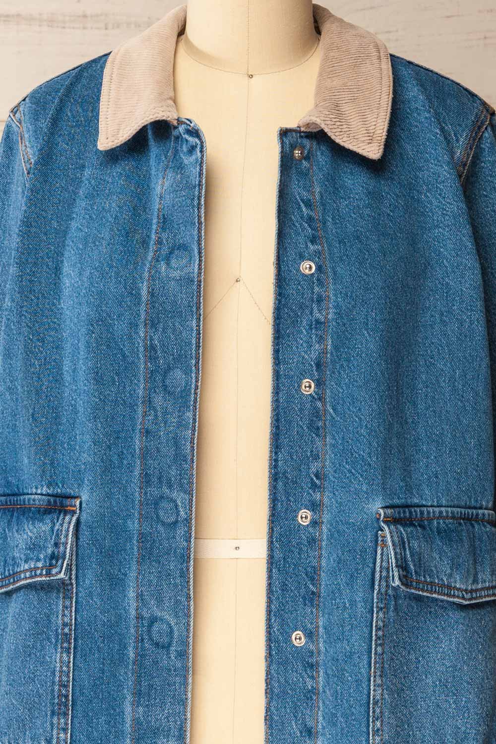 Kinsale Blue Denim Jacket with Front Pockets | La petite garçonne open