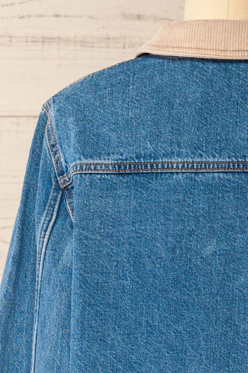 Kinsale Blue Denim Jacket with Front Pockets | La petite garçonne back